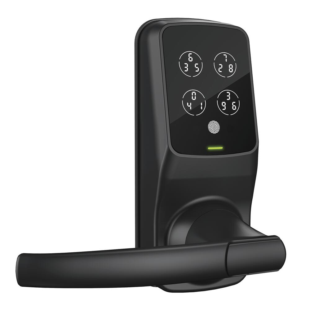 Lockly® Matte Black Secure Plus Biometric Bluetooth Electronic Door Lever