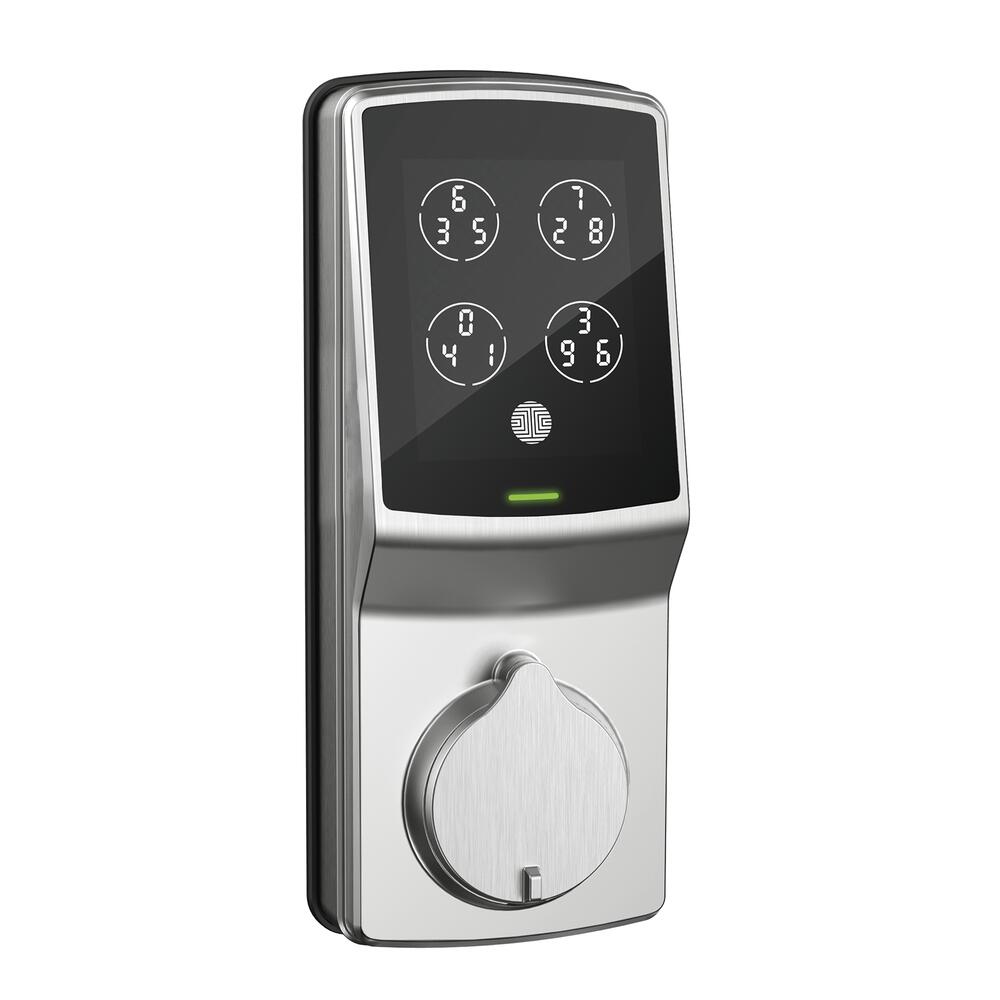 Lockly® Satin Nickel Secure Plus Biometric Bluetooth Electronic Door Deadbolt