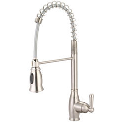 Olympia Accent One-Handle Pull-Down Brushed Nickel Kitchen Faucet at