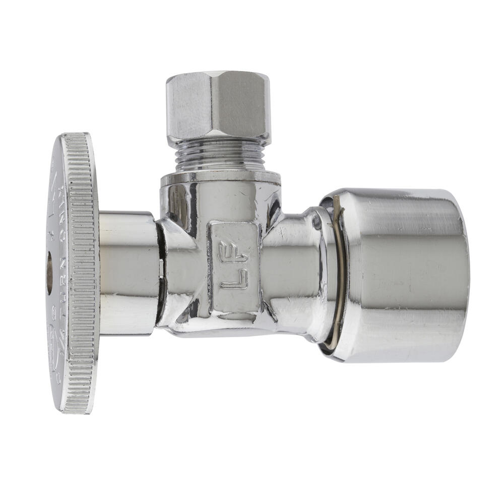 Keeney Brass 1/2-in FIP x 3/8-in Compression Quarter Turn Angle Valve Keeney Brass 1/2-in FIP x 3/8-in Compression Quarter Turn Angle Valve