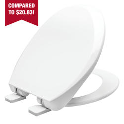 Home + Solutions Nightlight Round White Plastic Toilet Seat at Menards®