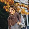 Birch & Blossom Ladies' Brown & Black Triangle Scarf