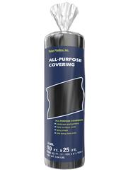 Polar Plastics 10' x 25' 3-mil Black All-Purpose Poly Plastic Drop Cloth