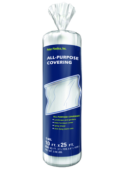 Polar Plastics 10' x 25' 3 mil Clear All-Purpose Poly Plastic Drop