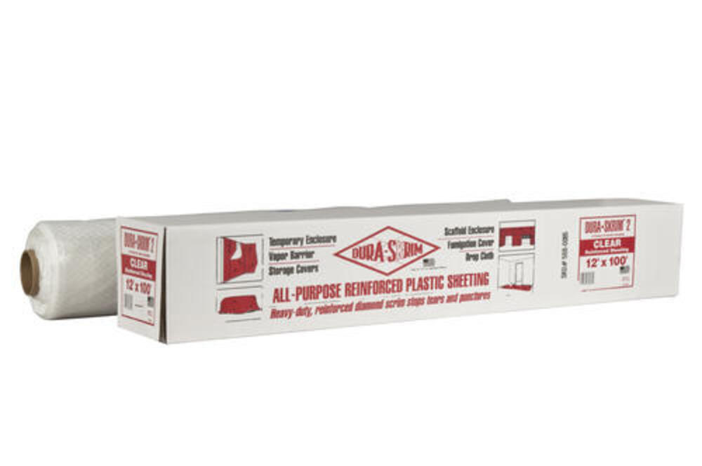Polar Plastics 12' x 100' 6-mil Clear Reinforced Poly Plastic Sheeting