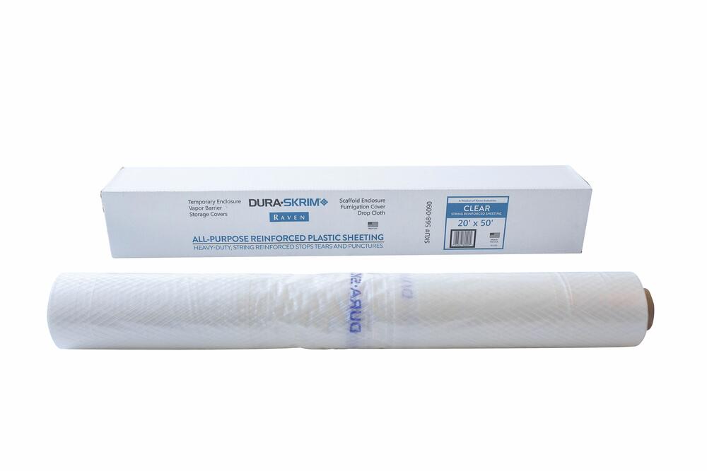 Polar Plastics 20' x 50' 6-mil Clear Reinforced Poly Plastic Sheeting