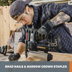 BHTOP 20V Cordless Brad Nail Gun, 2 in 1 Staple Gun, Battery