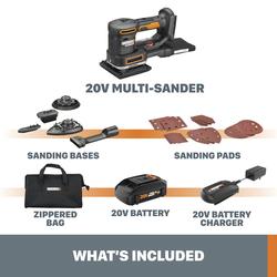 WORX® 20-Volt Cordless Sandeck Multi-Sander Kit - 20 Piece at Menards®