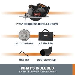 Worx Power Share 20-Volt 5-1/2-in Cordless Circular Saw (Bare Tool)