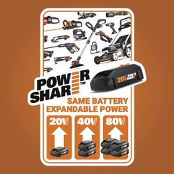 WORX 20 Volt Lithium Ion 4.0Ah Battery 2 Pack