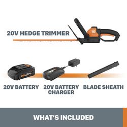 WORX POWER SHARE 20-volt 8-in Battery Hedge Trimmer 1.5 Ah (Battery and  Charger Included) in the Hedge Trimmers department at