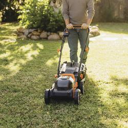 WORX WG779 40V 14 Lawn Mower with Grass  - Best Buy