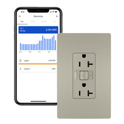 Legrand WNRR20WH Radiant - 20A Smart Outlet with Netatmo-White Finish