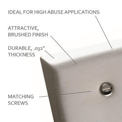 Legrand® Pass & Seymour 430 Stainless Steel 2-Blank Box-Mounted