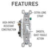 Legrand® Pass & Seymour TradeMaster® 15-Amp 3-Way White Toggle Light Switch