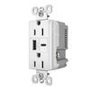 Legrand® radiant® 15-Amp White Type A/C 6.0 USB Charger with Tamper-Resistant Outlets
