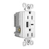 Legrand® radiant® 15-Amp White Type A/C 6.0 USB Charger with Tamper-Resistant Outlets
