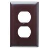 Legrand® Pass & Seymour TradeMaster® Brown Nylon 1-Gang Duplex Outlet Wall Plate