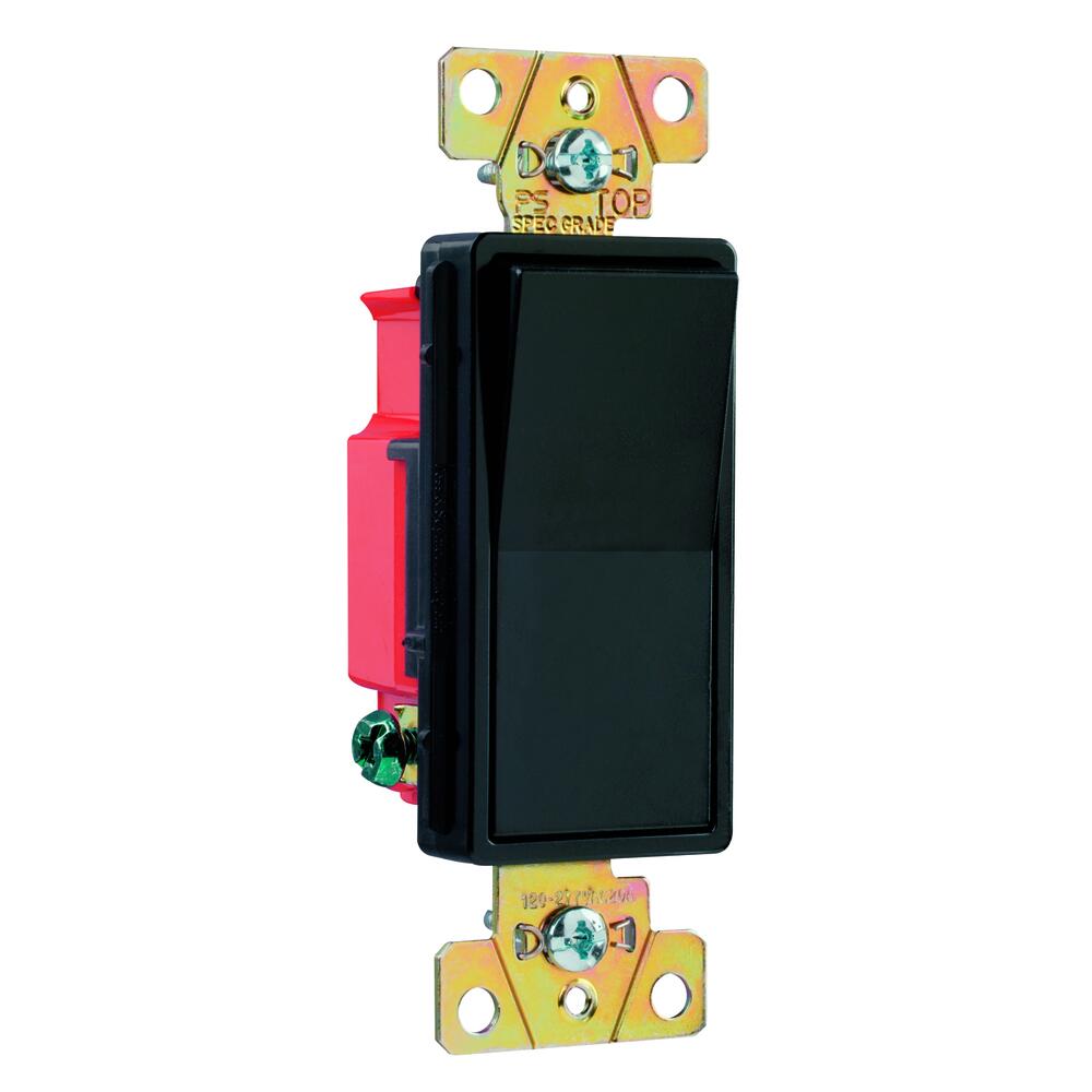 Legrand® 20 Amp 1 Pole Black Rocker Light Switch