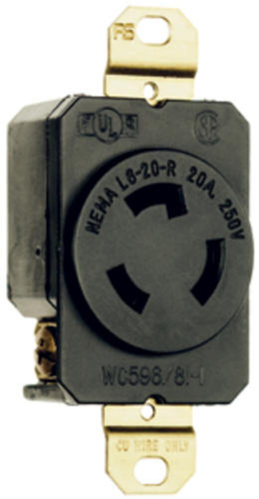 Legrand Turnlok 20 Amp Single Locking Outlet - Black Legrand Turnlok 20 Amp Single Locking Outlet - Black