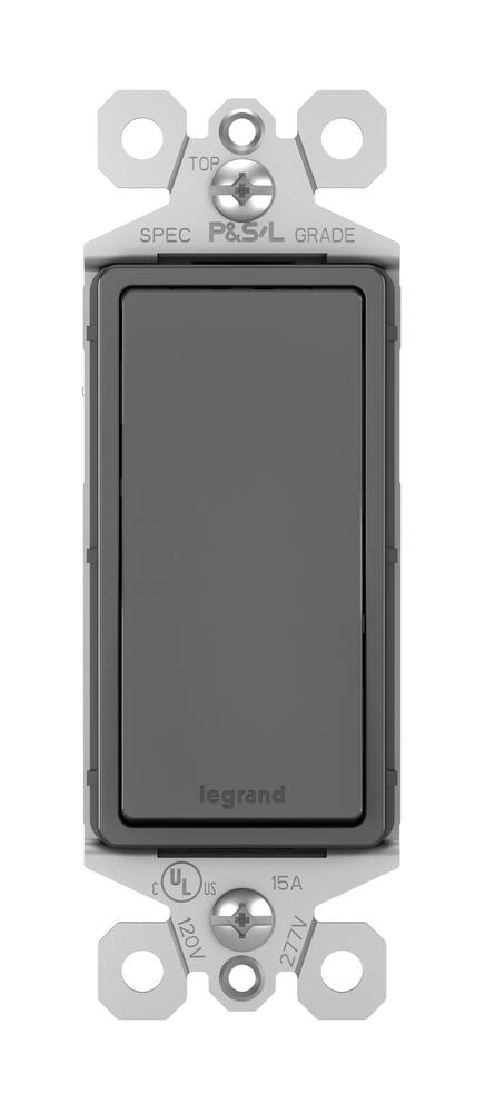 Legrand Radiant 15-amp Single-Pole Black Rocker Residential Light Switch Legrand Radiant 15-amp Single-Pole Black Rocker Residential Light Switch