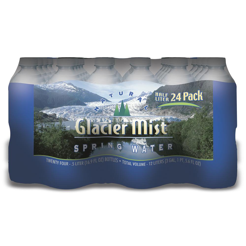 Glacier Mist® Natural Spring Bottled Water - 24 Pack