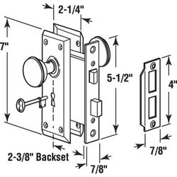 Prime-Line® Polished Brass Bed & Bath Privacy Mortise Door Knob at Menards®