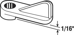 Prime-Line® Gray Plastic Window Screen Clips with 1/16