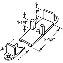 thumbnail image 2 of OMGE Plastic Guide For Sliding Doors – Art. 25121, Brown Rails 2 of 5