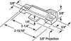 Prime-Line® 2-1/4" Hole Center Black Die Cast Sash Lock with 3/8" Latch Projection