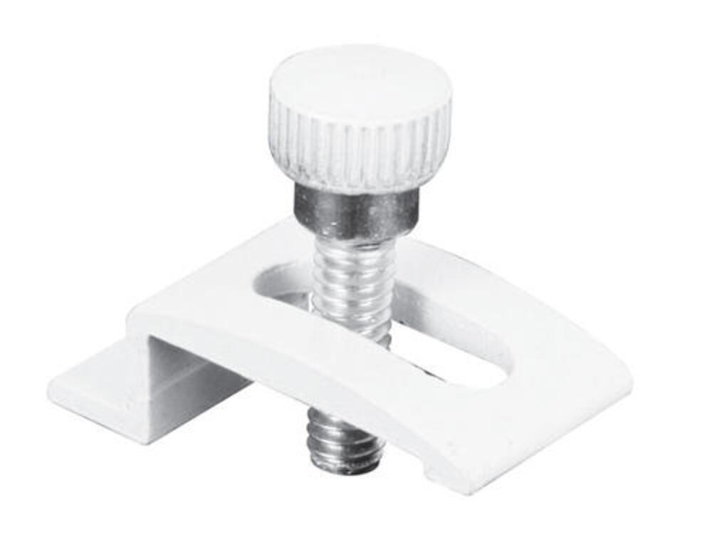 Prime-Line White Aluminum Storm Door Clip For 1/4 inch 8 pk Prime-Line White Aluminum Storm Door Clip For 1/4 inch 8 pk