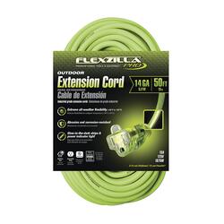 Flexzilla® Pro 50' 14/3 Medium-Duty ZillaGreen Outdoor Extension