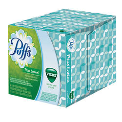Puffs Plus Lotion Facial Tissues, Vicks, 2 Ply - 48 tissues