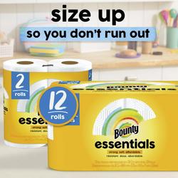 Bounty Essentials Select-a-Size Paper Towels, White, 6 Double Rolls