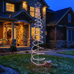 Enchanted Forest® 7' LED Spiral Christmas Light Tree at Menards®