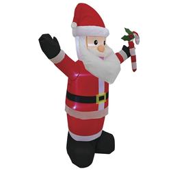 Enchanted Forest® 4' LED Santa with Candy Cane Christmas