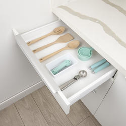 Plastic Drawer Organizer - BPA Free - 6.75 x 3.75 Inch - White