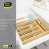 Smart Design® 5-Compartment Bamboo Cutlery Tray