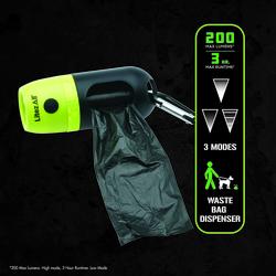 LitezAll® Dog Waste Bag Dispenser & Rechargeable LED Flashlight
