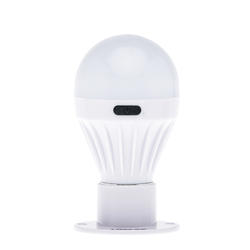 Portable Light Bulb with Base, Battery Operated