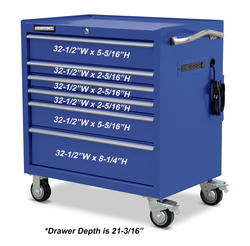 Masterforce® 72W x 24D Blue 15-Drawer Rolling Tool Cabinet at Menards®