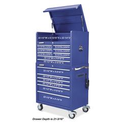 Masterforce® 72W x 24D Blue 15-Drawer Rolling Tool Cabinet at Menards®