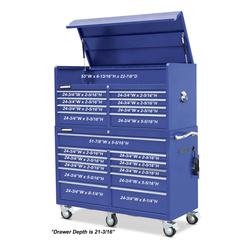 Masterforce® 56 x 24 Blue 19-Drawer Rolling Tool Chest & Cabinet