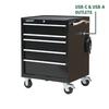 Masterforce® 30"W x 24"D Black 5-Drawer Tool Cabinet