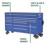 Masterforce® 72"W x 24"D Blue 15-Drawer Tool Cabinet