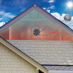 Quietcool 40 watt solar powered gable mount best sale attic fan