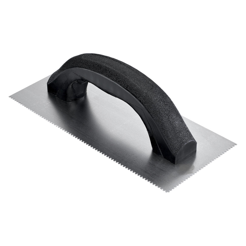 Soft Grip Handle High Carbon Steel Finishing Trowel, Square Notch 1/16 Soft Grip Handle High Carbon Steel Finishing Trowel, Square Notch 1/16