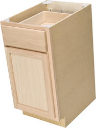 Quality One™ 15" W x 34-1/2" H x 24" D Unfinished Oak Kitchen Base Cabinet at Menards®