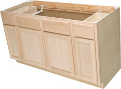 Kitchen Sink Base Cabinet Corner 36x34.5x24 Unfinished Beech Ready