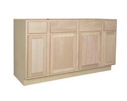 Quality One™ 36 x 34-1/2 Unfinished Oak Sink/Cooktop Kitchen